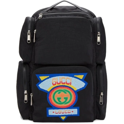 Shop Gucci Black Multi Pocket Backpack In 8563 Black