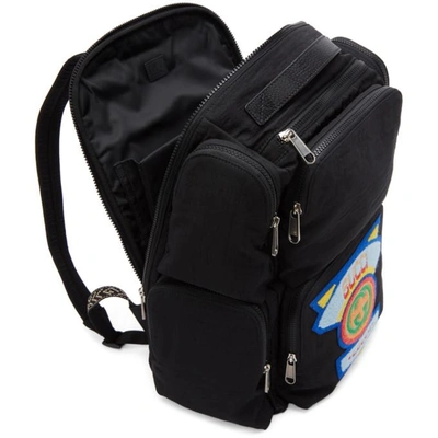 Shop Gucci Black Multi Pocket Backpack In 8563 Black