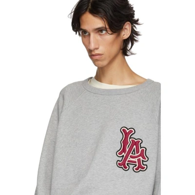 Shop Gucci Grey La Dodgers Edition Sweatshirt In 1111 Medgre