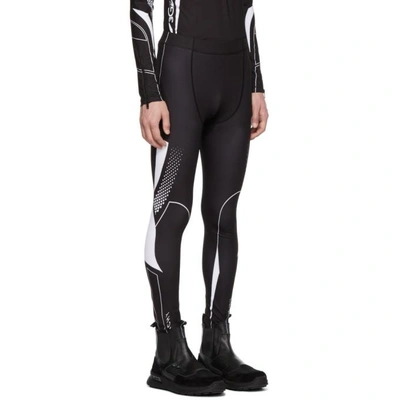 Shop Givenchy Black And White Sporty Leggings In 004 Blk/wht