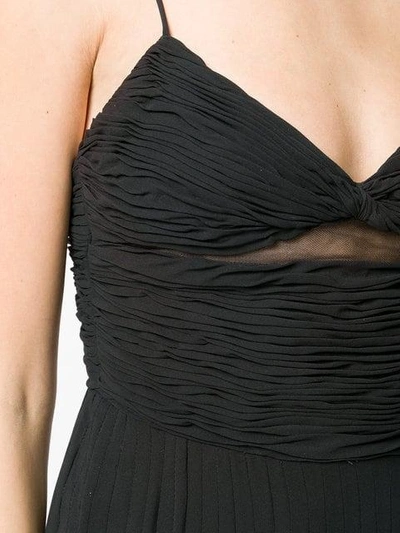 Pre-owned Valentino Ruffle Trim Dress In Black