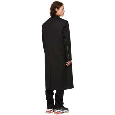 Shop Givenchy Black Double-breasted Coat In 001 Black