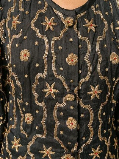 Shop A.n.g.e.l.o. Vintage Cult Embroidered Collarless Jacket - Black