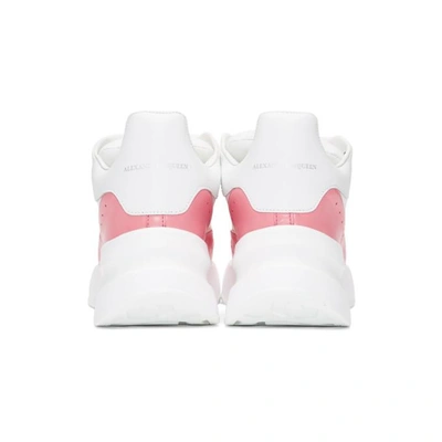 Shop Alexander Mcqueen White And Pink Oversized Runner Sneakers In 9374 Pink