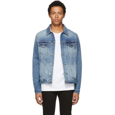 Shop Frame Blue Denim Lhomme Jacket In Deep Valley