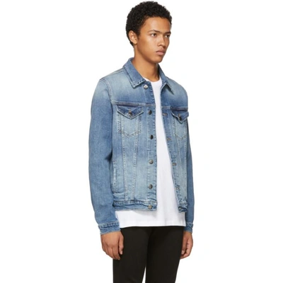 Shop Frame Blue Denim Lhomme Jacket In Deep Valley