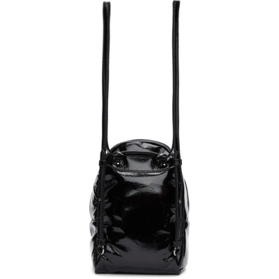 Shop Stella Mccartney Black Patent Mini Backpack In 1000 Black