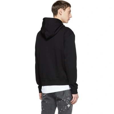 Shop Mcq By Alexander Mcqueen Black Logo Big Hoodie In 1000darkblk