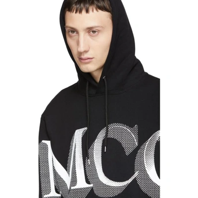 Shop Mcq By Alexander Mcqueen Black Logo Big Hoodie In 1000darkblk