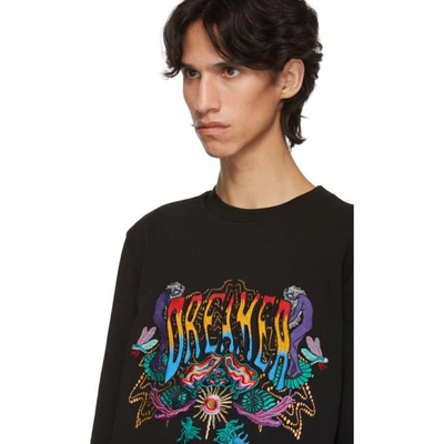 Shop Paul Smith Black Embroidered Dreamer Sweatshirt In 79.navy