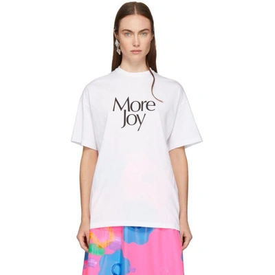 Shop Christopher Kane White More Joy T-shirt In 9000 White