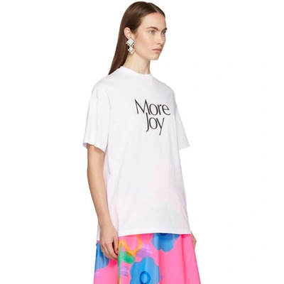 Shop Christopher Kane White More Joy T-shirt In 9000 White