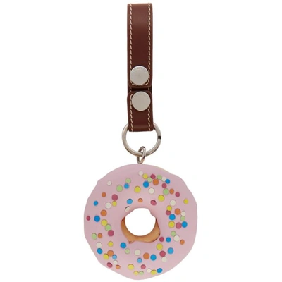 Shop Jw Anderson Pink Sprinkles Doughnut Bag Charm In 340 Bubbleg