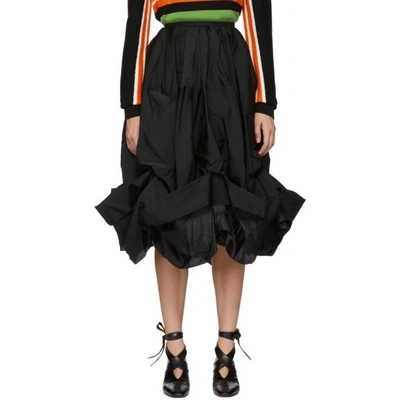 Shop Jw Anderson Black Balloon Skirt In 999 Black