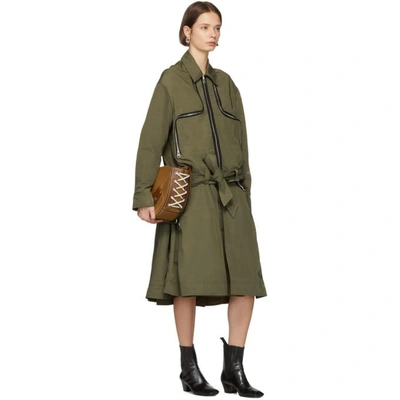 Shop Jw Anderson Green Two-way Zipper Skirt In 597 Safari