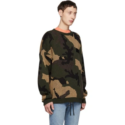 Shop Off-white Green Camouflage Sweater In 9900 Allove
