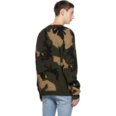 Shop Off-white Green Camouflage Sweater In 9900 Allove