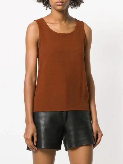 Pre-owned Saint Laurent Classic Tank Top In Brown