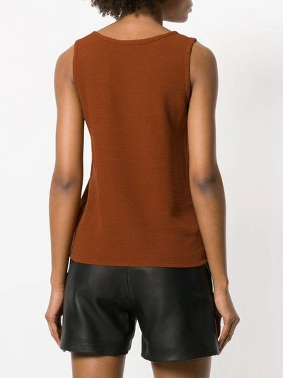 Pre-owned Saint Laurent Yves  Vintage Classic Tank Top - 棕色 In Brown