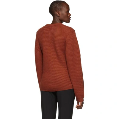 Shop Chloé Orange Cashmere Crewneck Sweater