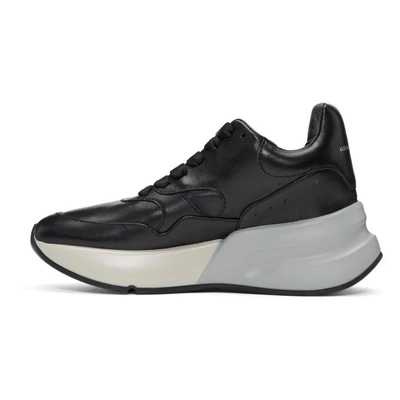 Shop Alexander Mcqueen Black Oversized Runner Sneakers In 1000 Black