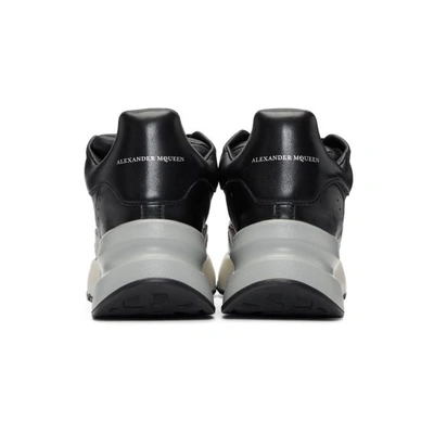 Shop Alexander Mcqueen Black Oversized Runner Sneakers In 1000 Black