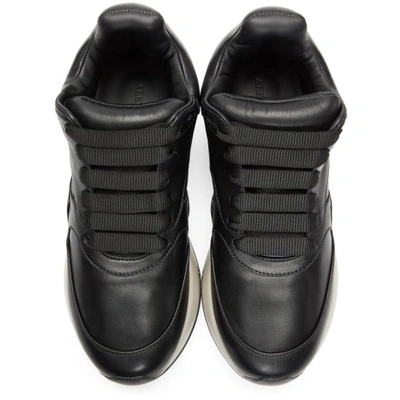 Shop Alexander Mcqueen Black Oversized Runner Sneakers In 1000 Black