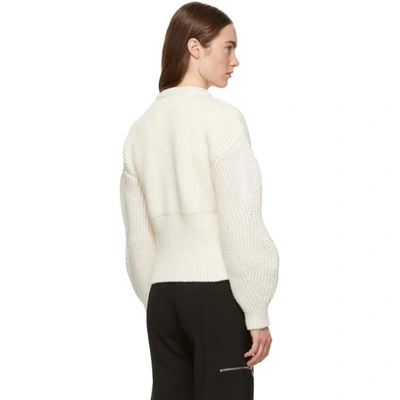 Shop Chloé Chloe White Chunky Wool Sweater In 107 Milk