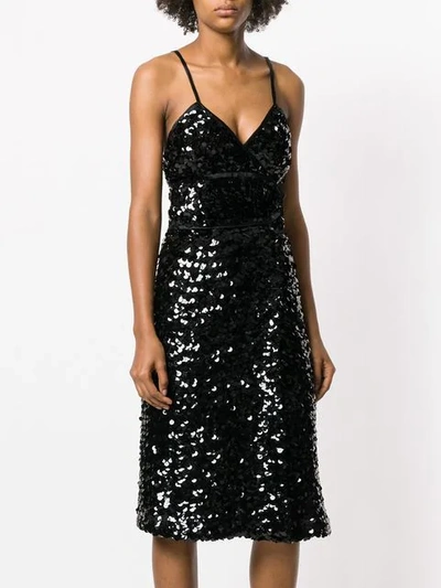 Pre-owned A.n.g.e.l.o. Vintage Cult Sequined Dress In Black