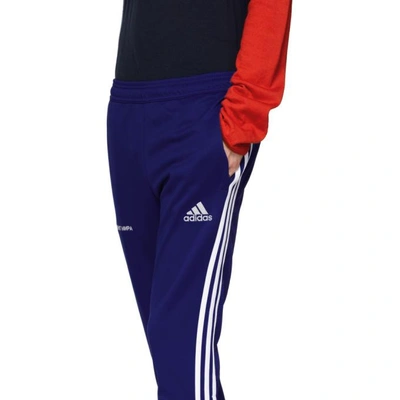 Shop Gosha Rubchinskiy Blue Adidas Originals Edition Track Pants