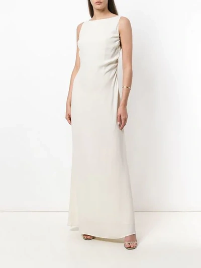 Pre-owned Valentino Slim Long Dress In Neutrals