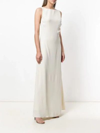 Pre-owned Valentino Slim Long Dress In Neutrals