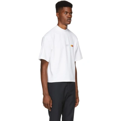 Shop Pyer Moss White Classic Logo T-shirt In Offwhite