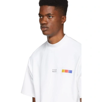 Shop Pyer Moss White Classic Logo T-shirt In Offwhite