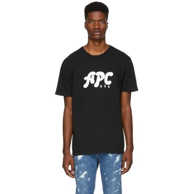 Shop Apc A.p.c. Black U.s. Marky T-shirt In Lzz Noir
