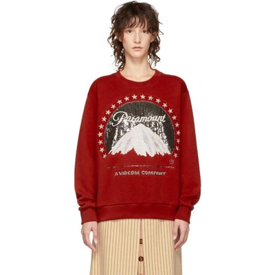 Shop Gucci Red Paramount Pictures® Edition Sequin Sweatshirt