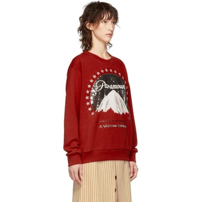 Shop Gucci Red Paramount Pictures® Edition Sequin Sweatshirt