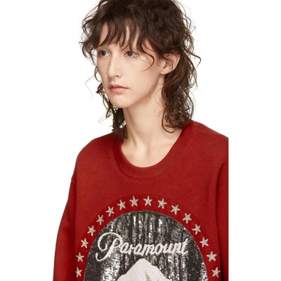 Shop Gucci Red Paramount Pictures® Edition Sequin Sweatshirt