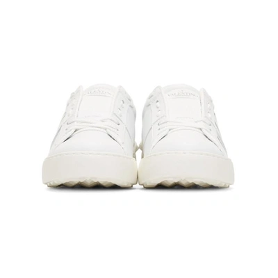 Shop Valentino White And Black  Garavani Vltn Open Sneakers In A01 Bl/wh