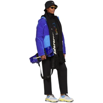 Ader Error Ader Erro Fleece Bomber Style Jacket In Blue