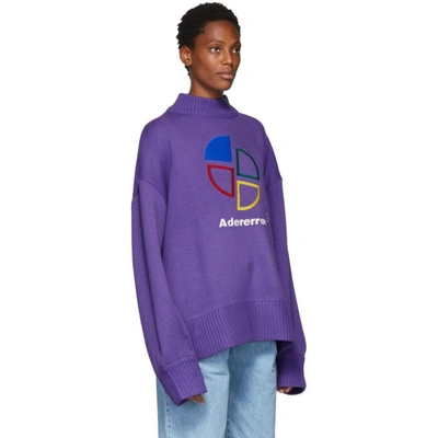 ADER ERROR ADER ERROR PURPLE SLICE LOGO SWEATER 