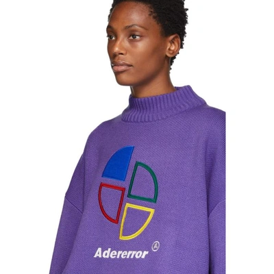 ADER ERROR ADER ERROR PURPLE SLICE LOGO SWEATER 
