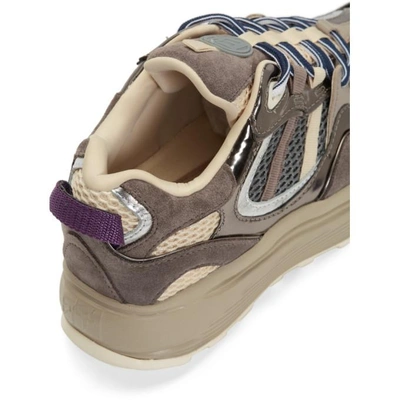 Shop Eytys Grey And Beige Jet Turbo Sneakers In Iron