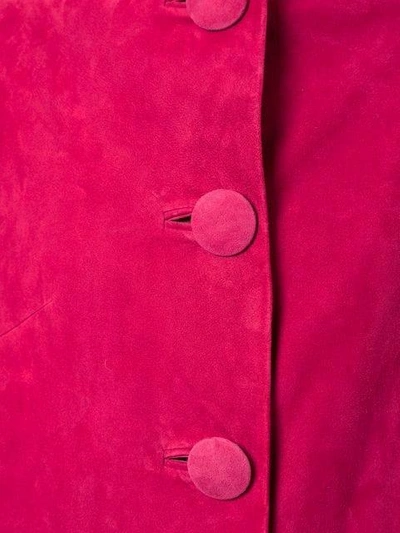 Pre-owned Dior  Nubuck Single-breasted Coat In Pink