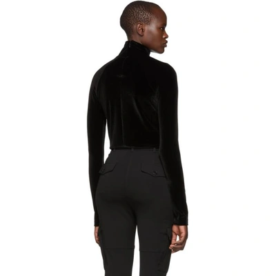 Shop Haider Ackermann Black Velvet Kerria Turtleneck