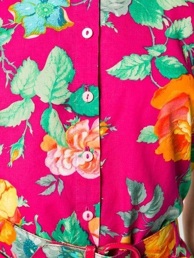 Pre-owned Kenzo Floral Print Shirt In Pink
