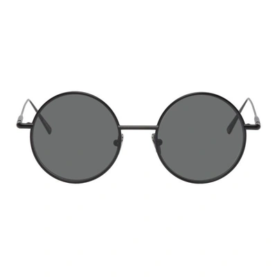 Shop Acne Studios Black Scientist Sunglasses In Black Satin