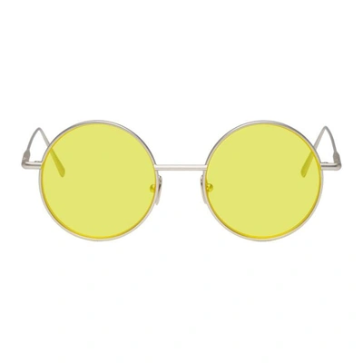 Shop Acne Studios Silver And Yellow Scientist Sunglasses In Silver Sati