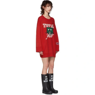Undercover Total Youth Oversized Sweatshirt In Red
