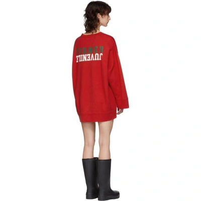 Undercover Total Youth Oversized Sweatshirt In Red
